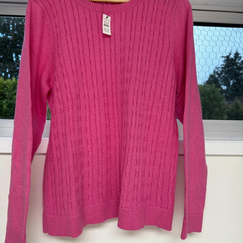 Women's Pink Sweater Talbots new